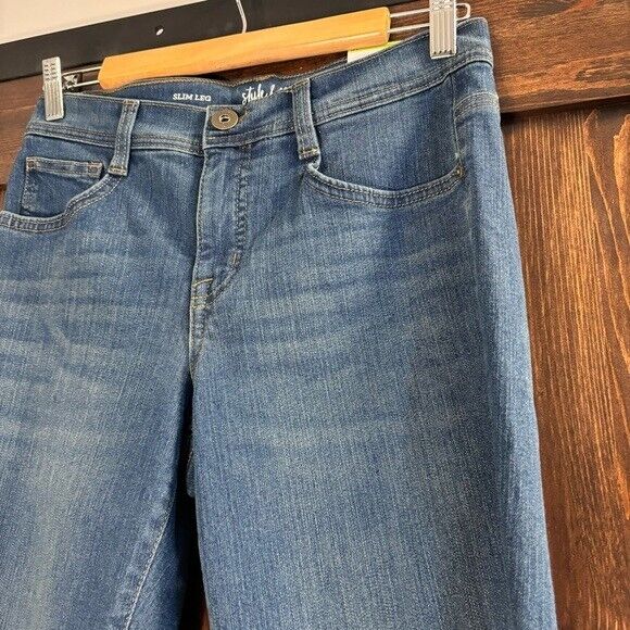 Style & Co 4 Petite Mid Rise Slim Leg Classic Jeans NWT
