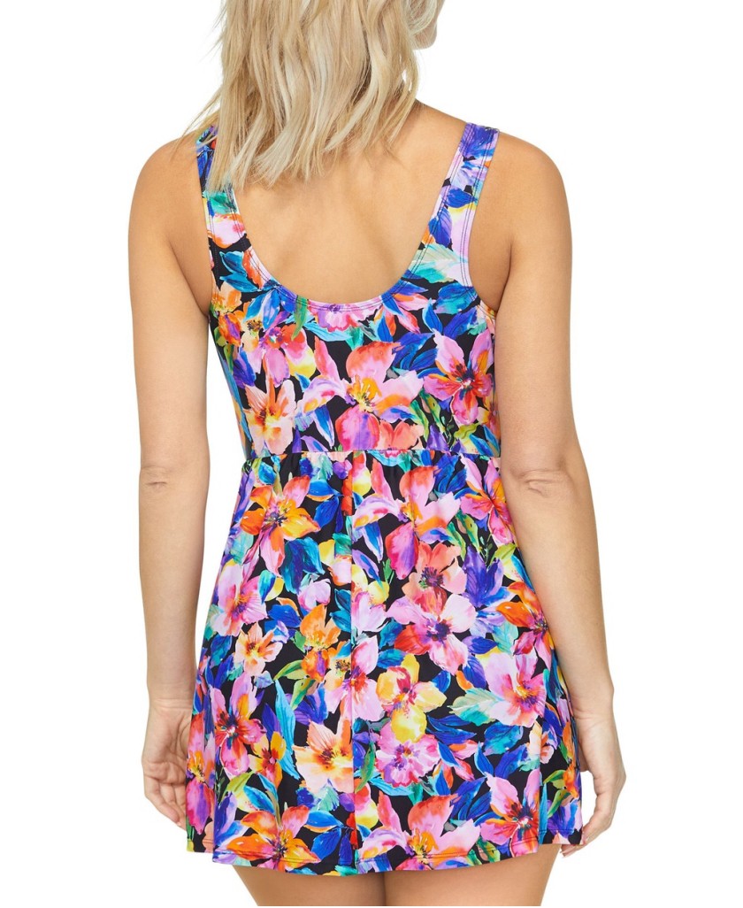 Island Escape Size 6 Multicolor Magnolia Underwire Twist Front Swim Dress NWT
