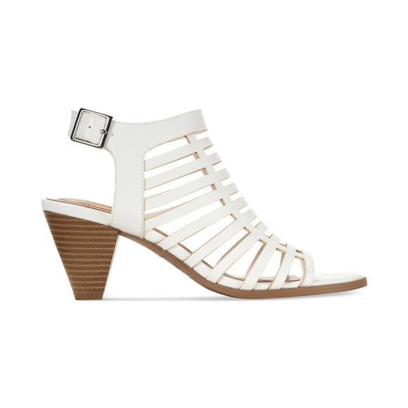 Style & Co Women's 7 White Caged Upper Cone Heel Dress Sandals / Shoes NIB
