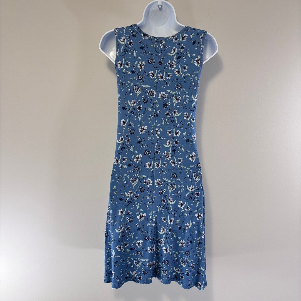 Style & Co. Women's Size XS Blue Flora Printed Flip-Flop Summer Dress NWT