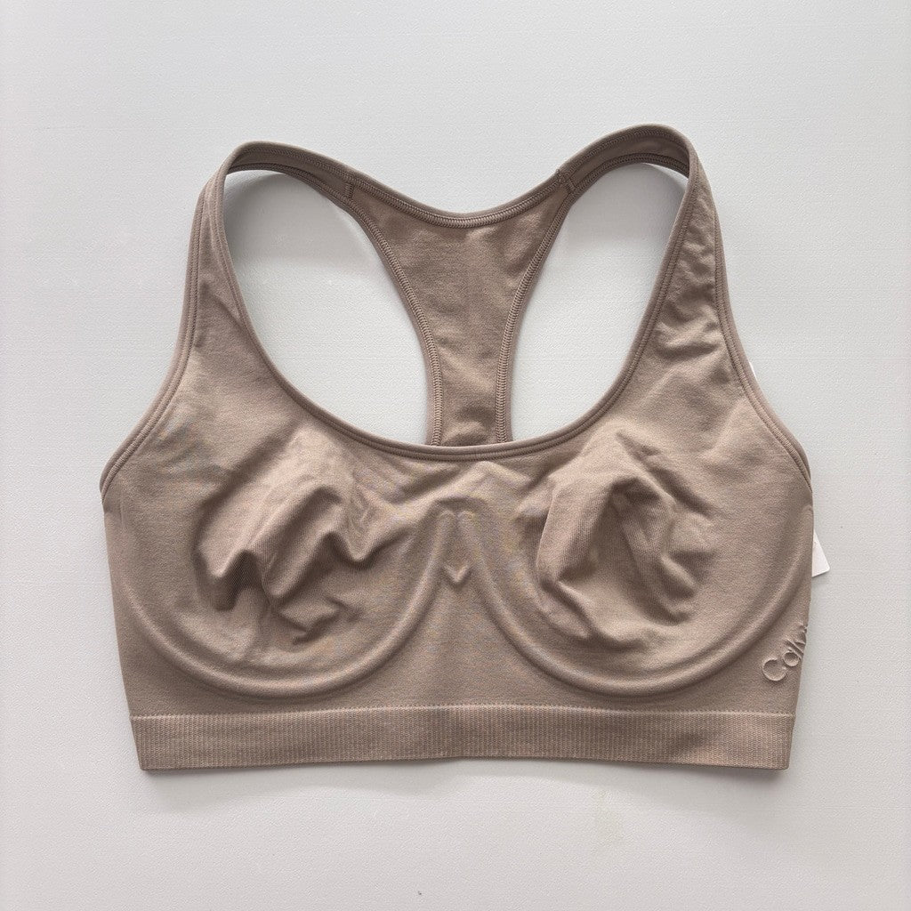 Calvin Klein Women's Size Medium Beige Bonded Flex Unlined Bralette NWT
