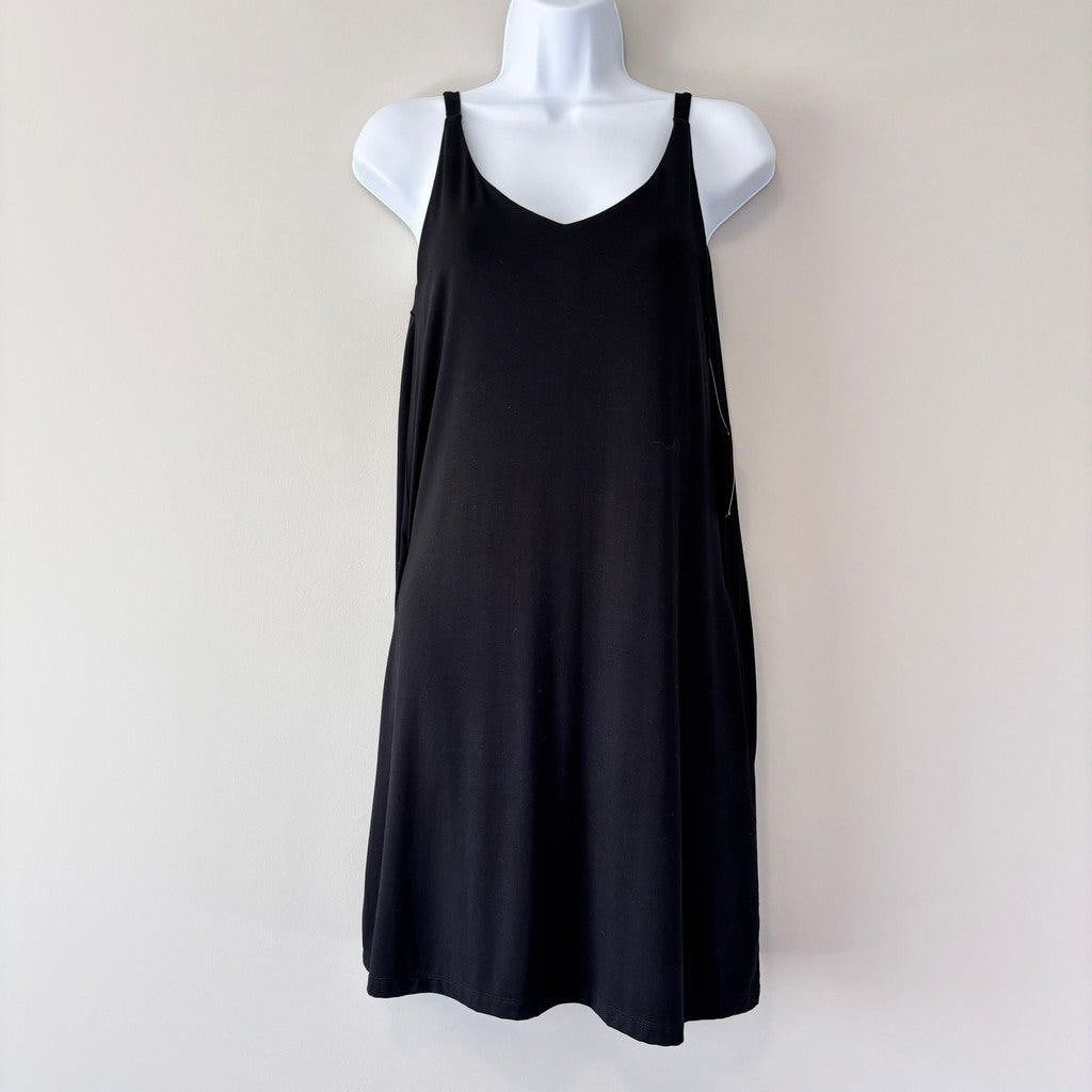 State of Day Women's XS Black Fluid Knit Solid Tank Chemise / Pajamas NWT
