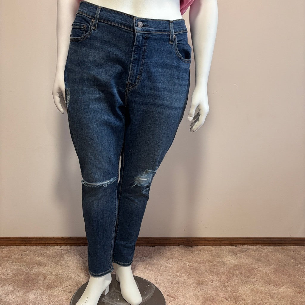 Levi's 721 Plus Size 20W High Rise Skinny Jeans, Medium Wash NWT