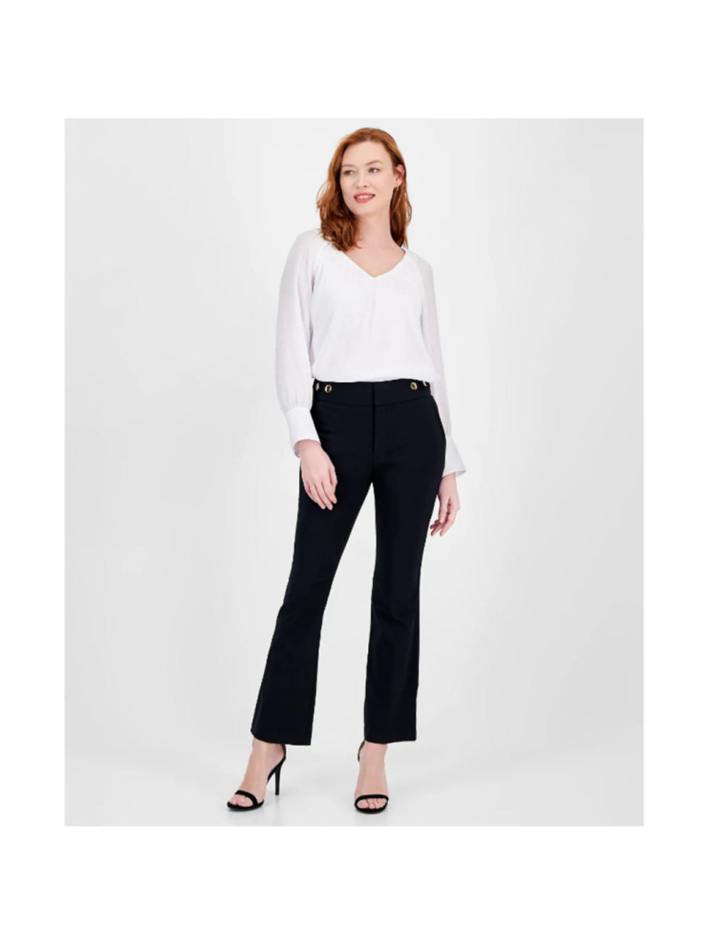 INC International Concepts Women's 8 Black Mid-Rise Bootcut Dress Pants NWT