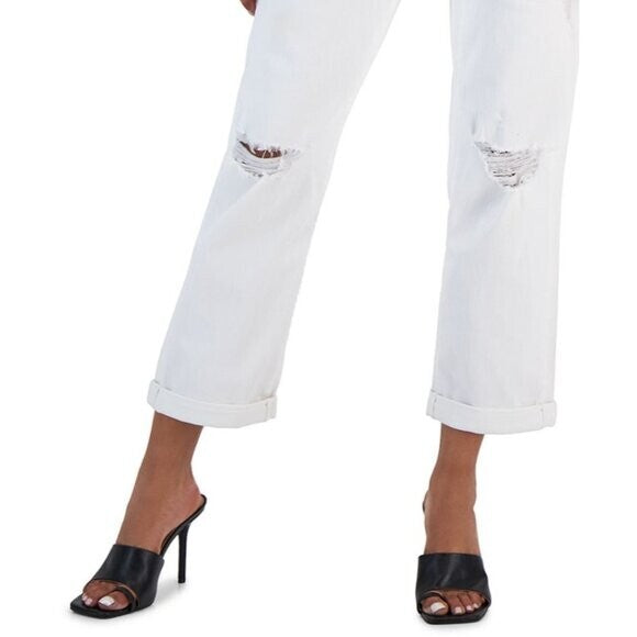 I.N.C. International Concepts Size 2 / 26 Mid Rise Ripped Boyfriend Jeans NWOT