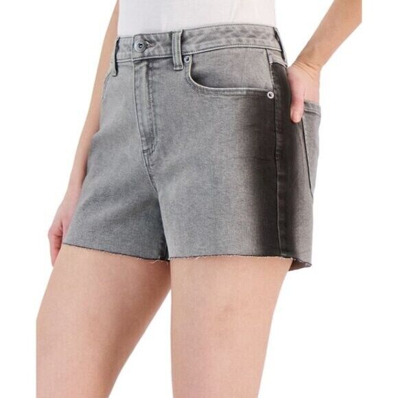 I.N.C. International Concepts Grey High Rise Frayed Hem Denim Shorts NWT