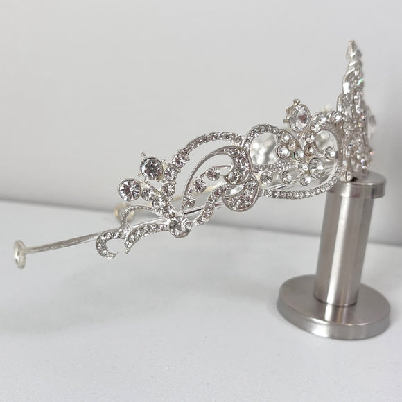 White Crystal Rhinestone Party & Bridal Tiara / Headband / Crown NWT