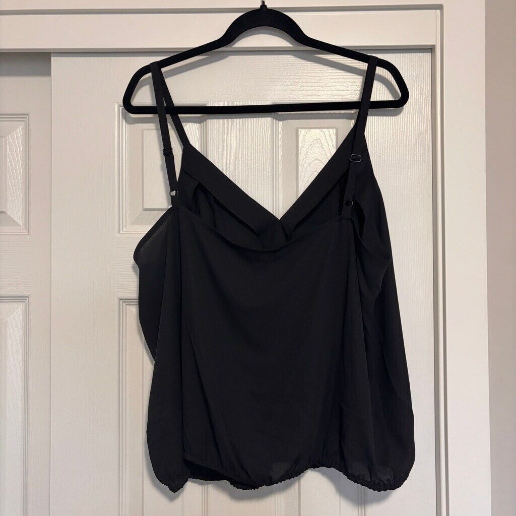 I.N.C. International Concepts Women's Black V-Neck Chiffon Camisole NWT