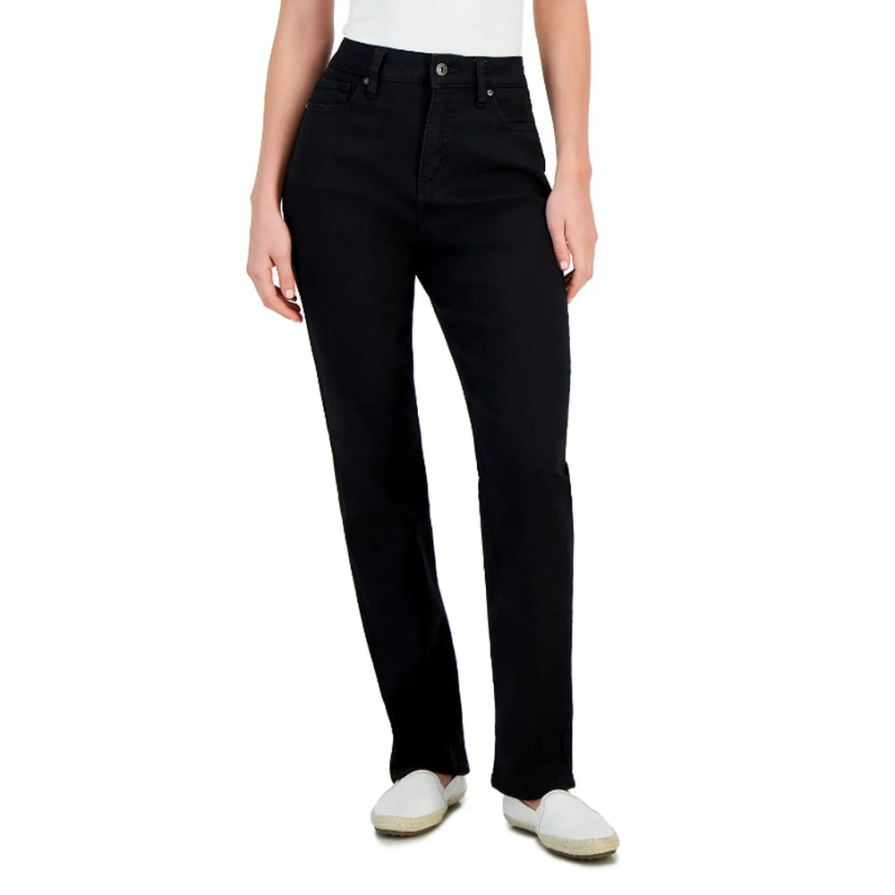 Style & Co Women's 6 Black High-Rise Straight-Leg Jeans NWT