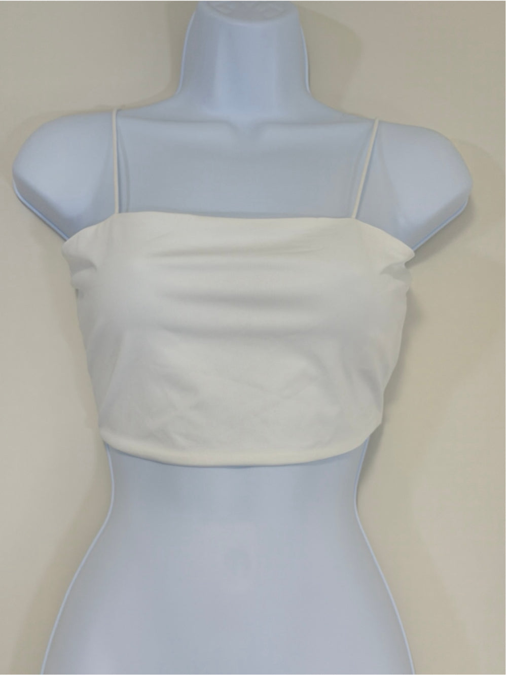 SHEIN Size Large Off-White Cropped Cami Tank Top NWT