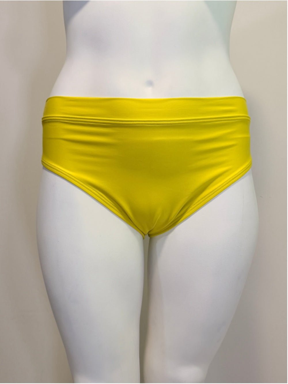 DKNY Women's Size Large Yellow High Waist Bikini Bottoms NWT