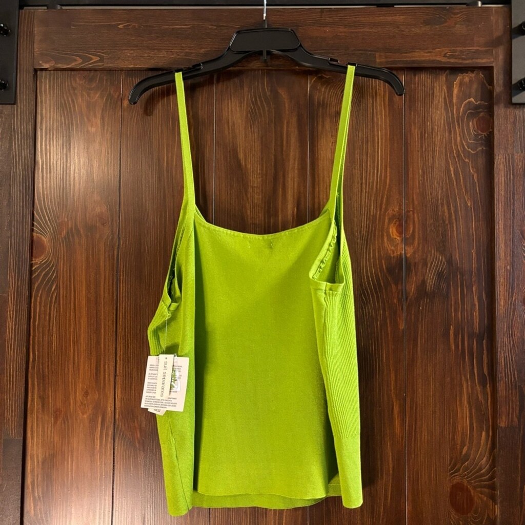 Bar III Women's Size XXL Green Apple Ribbed Sweater Camisole NWT
