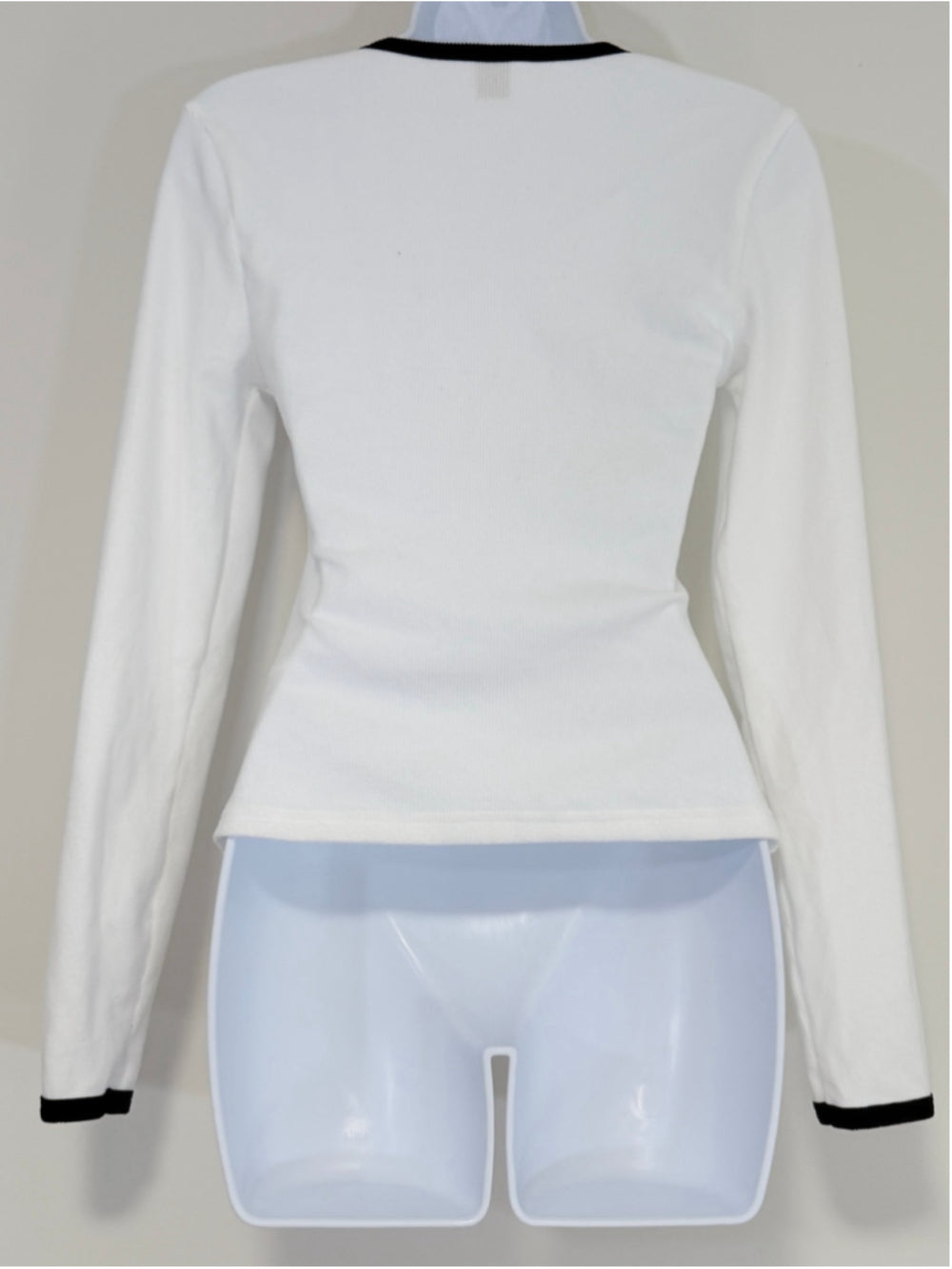 SHEIN Women's Extra Small Soft Ribbed Square Neck Contrast Trim Top NWT