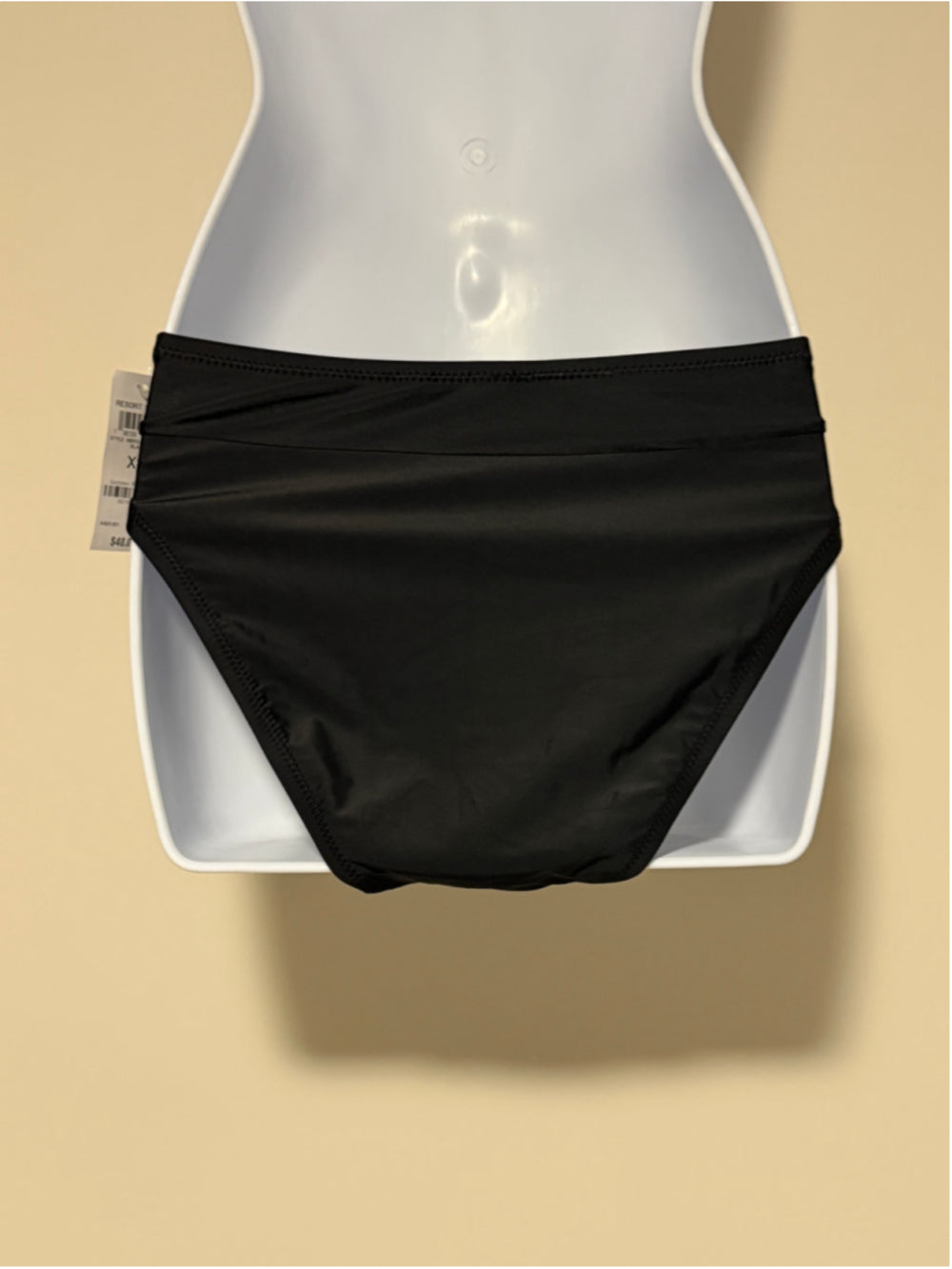 Bar III Women's Size XS Black V-Waist High-Leg Bikini Bottoms NWT