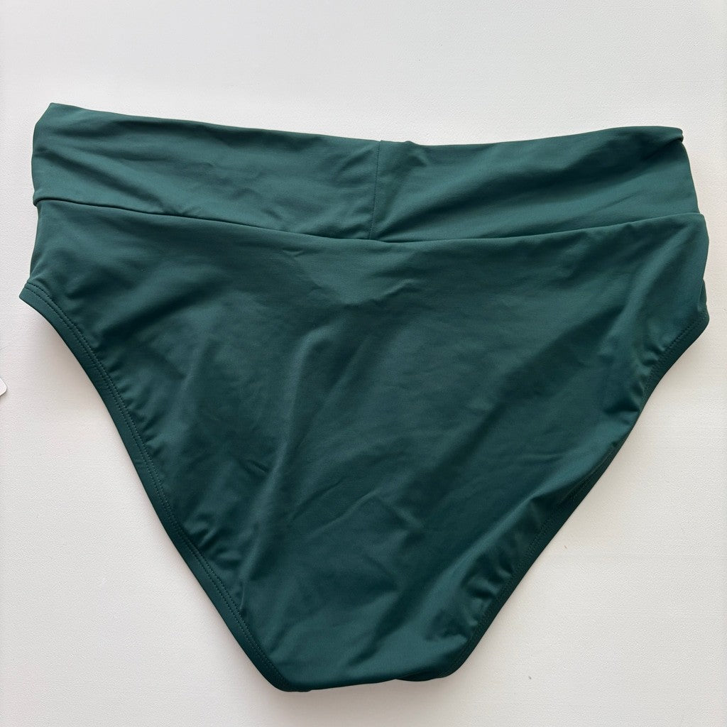 Coco Reef Women's Extra Large Forest Green V-Waist Crossover Bikini Bottoms NWT