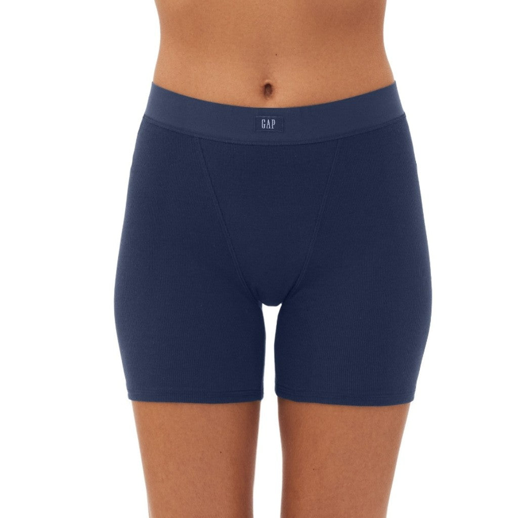 GAP GapBody Women's Medium Navy Logo Comfort High-Waist Shorts / Boxers NWT