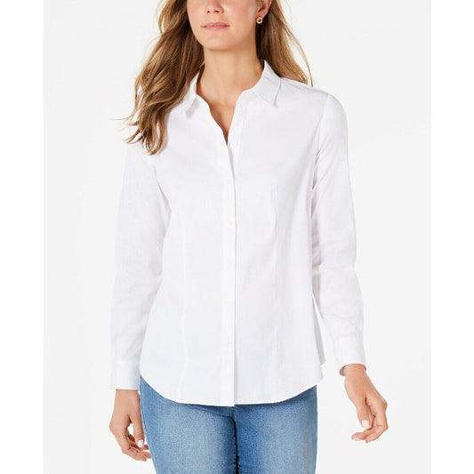 Charter Club Women's Size 18 White Classic Button-Down Dress Shirt NWT