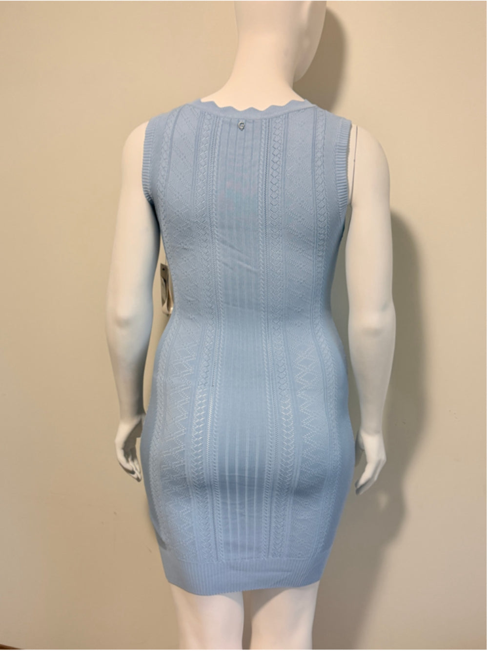 Guess Women's Extra Large Sky Blue Adaline Bodycon Sweater Dress NWT