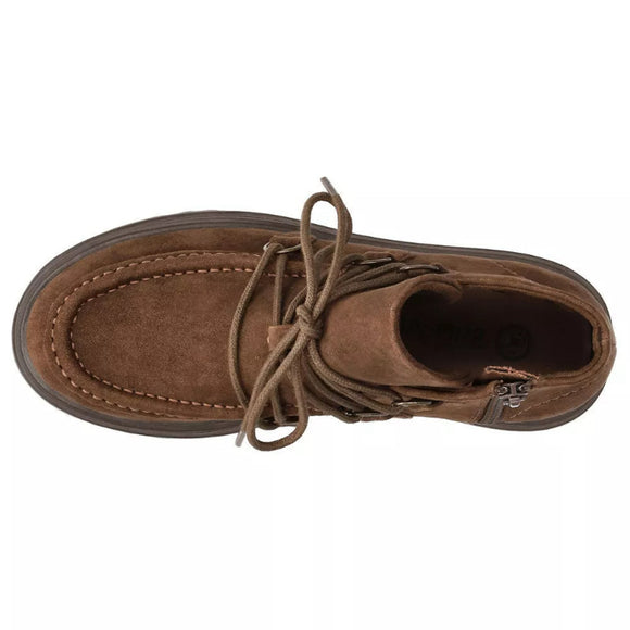 Bella Vita Women's 7.5 Narrow Khaki Lace-Up Side Zip Ankle Booties / Boots NIB