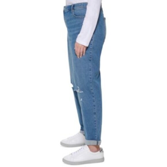 CALVIN KLEIN JEANS Plus Size Mid-Rise Slim-Fit Cuffed Boyfriend Jeans NWT