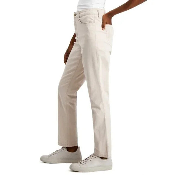 Charter Club Petite Lexington Straight-Leg Tan /Beige Classic Jeans NWT