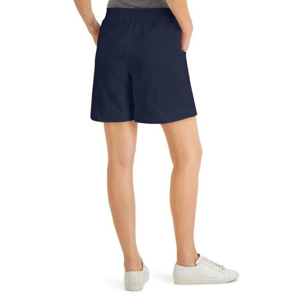 Karen Scott Casual Navy Blue Knit Shorts NWT