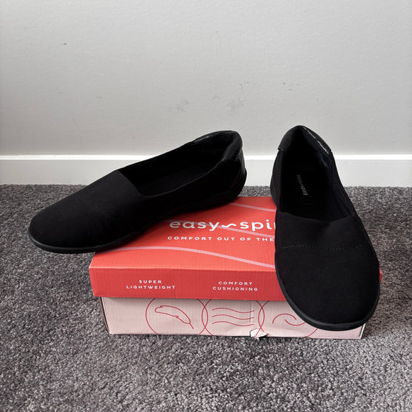 Easy Spirit Women's 7.5 Wide Black Casual Slip-On Walking Shoes NIB