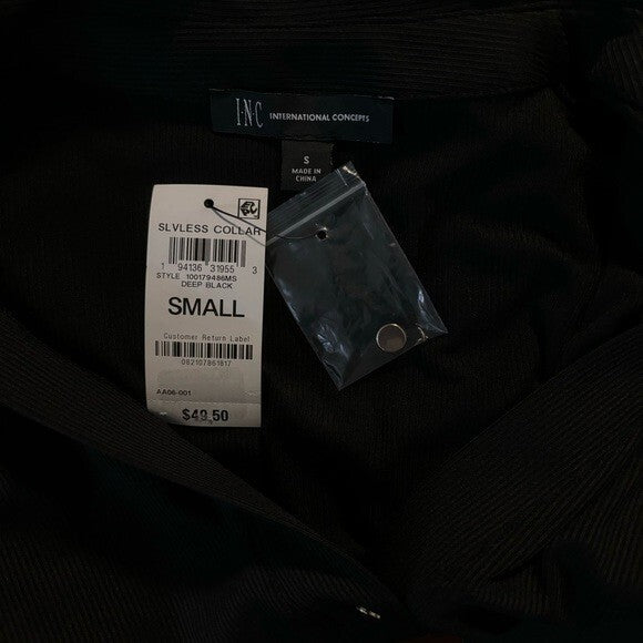 I.N.C. International Concepts Women's Black Ribbed V-Neck Tank Top NWT