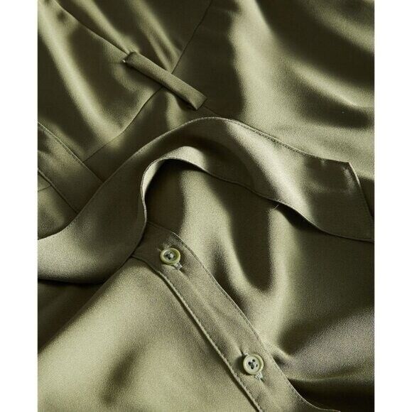 On 34th Plus Size Green Long-Sleeve Belted Shirtdress NWT