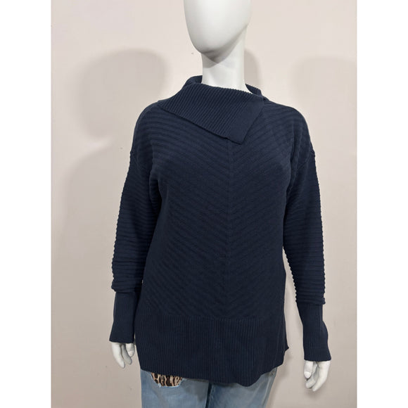 Style & Co. Plus Size 1X Blue Envelope / Turtleneck Tunic Sweater NWT