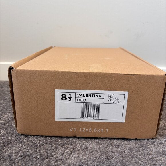 Journee Collection Women's Size 8 & 8.5 Red Cork Block Heel Valentina Shoes NIB