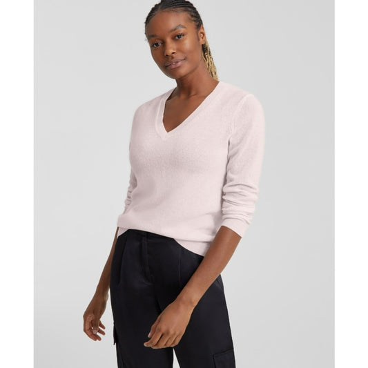 Charter Club 100% Cashmere Size XS V-Neck Sweater Light Pink NWT