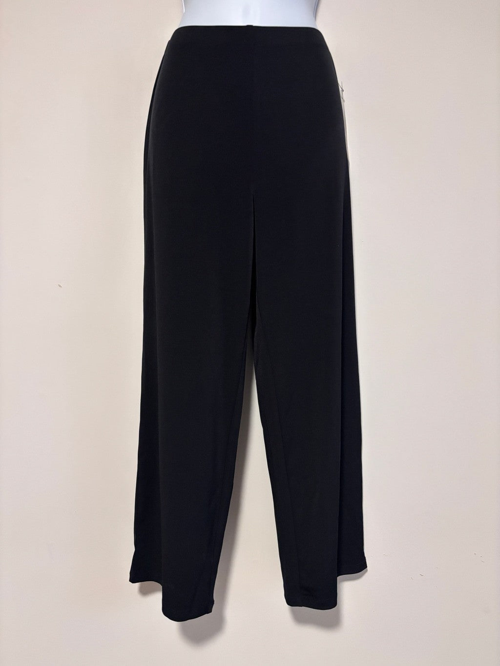 Alfani Size Medium Petite Knit Pull On Wide Leg Black Pants NWT