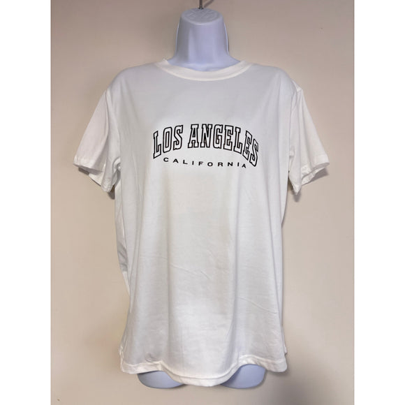 SHEIN Size Medium Los Angeles California Graphic Tee Off-White NWT