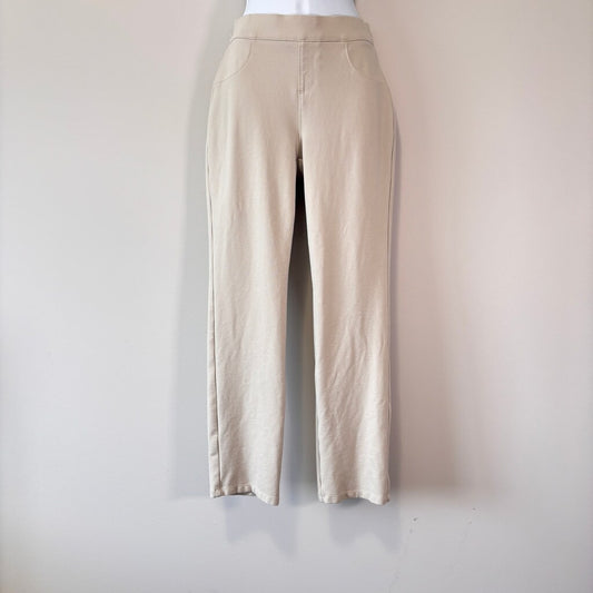 Style & Co. Women's Petite Small Beige Mid Rise Pull On Straight Ponte Pants NWT