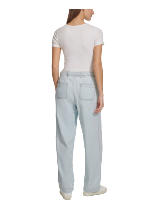 Nautica Jeans Women's 8 Newport Beach Wide Leg Jeans Light Wash NWT