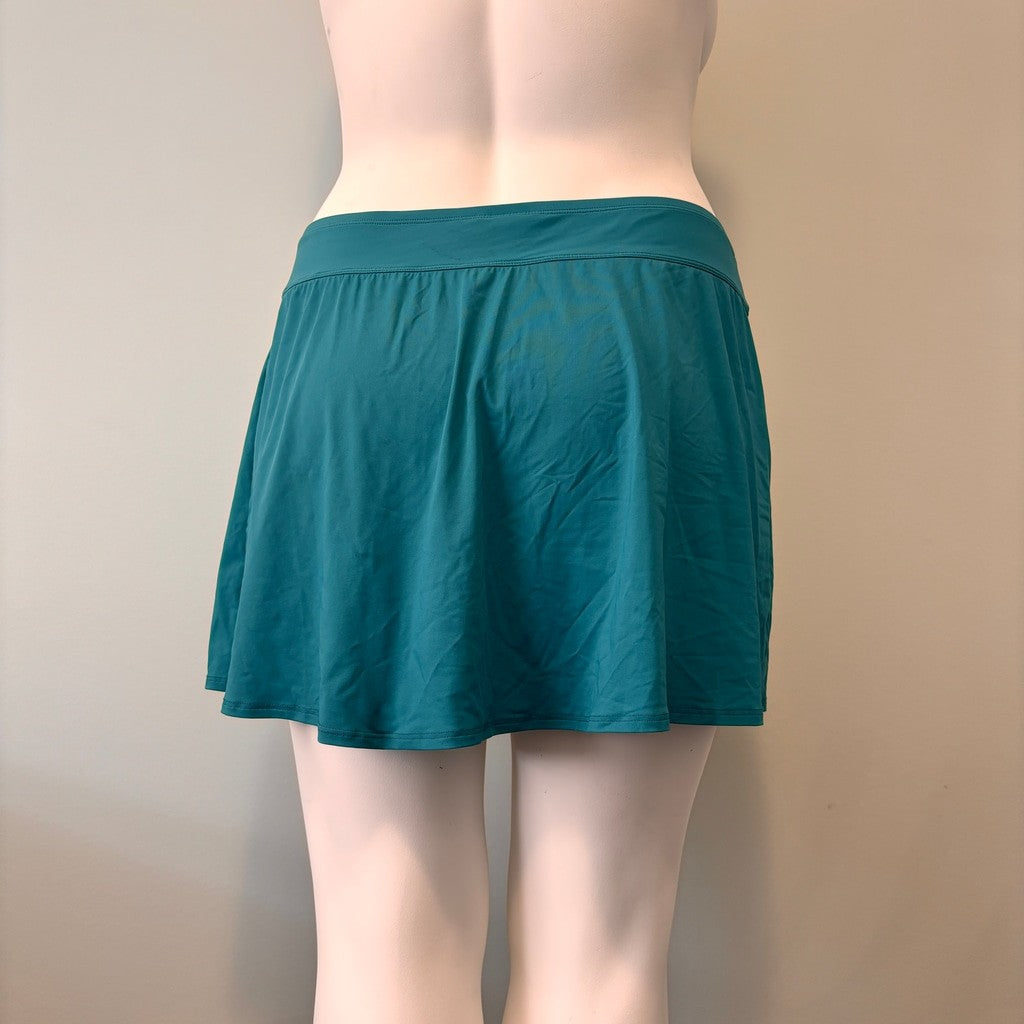 Bleu by Rod Beattie Women's Plus Size Aqua Green / Blue Swim Skirt NWT