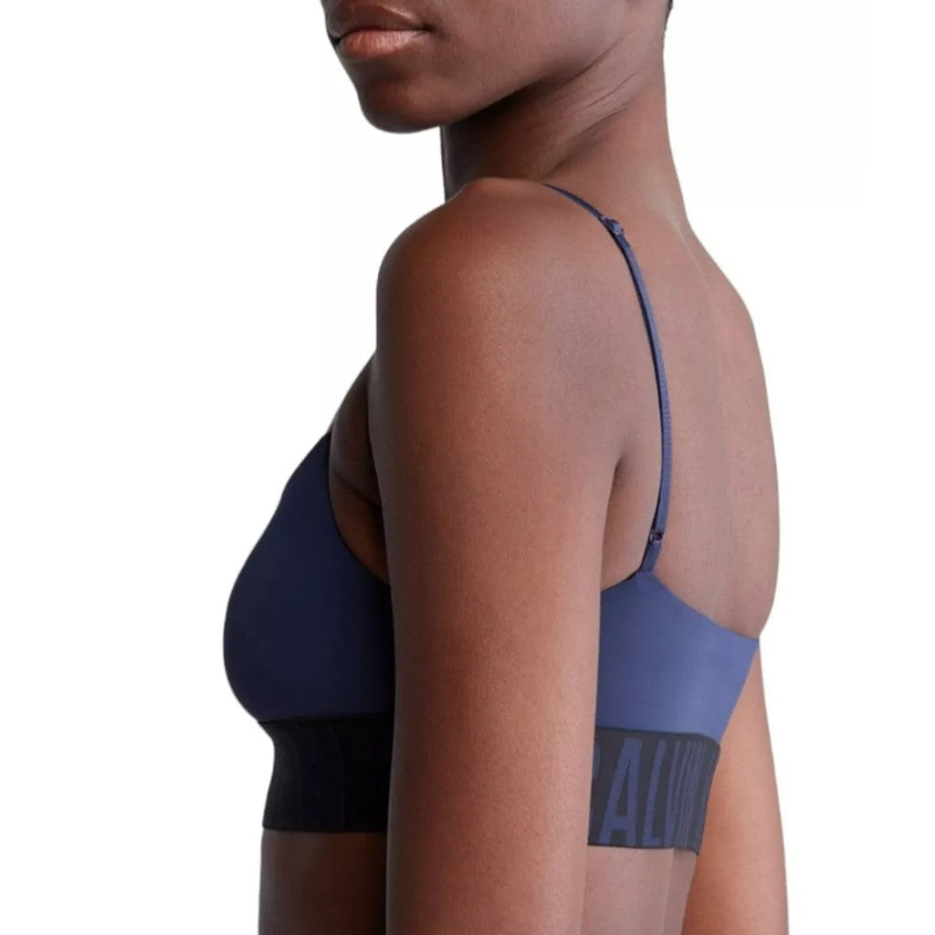 Calvin Klein Women's Navy Intense Power Micro Unlined Bralette NWT