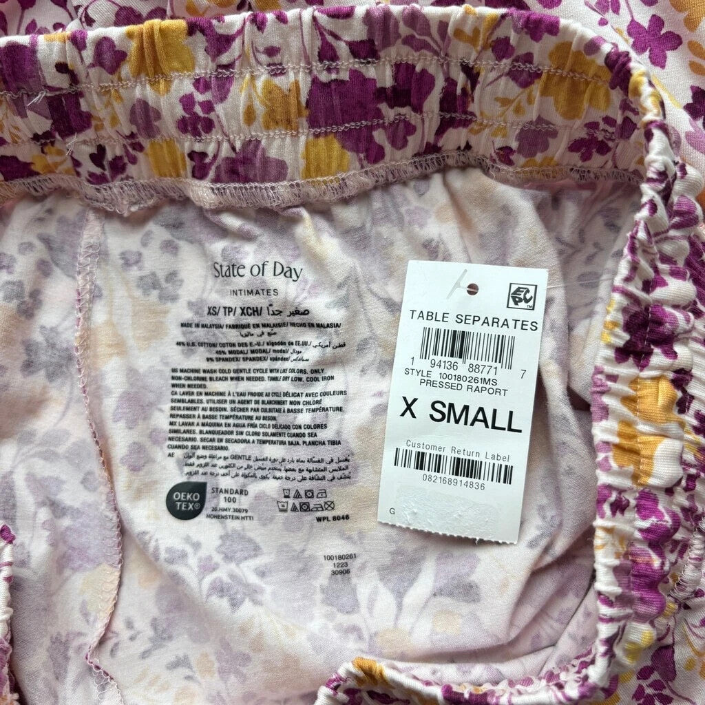 State of Day Women's Pink Floral Soft Jogger Pajama Pants NWT