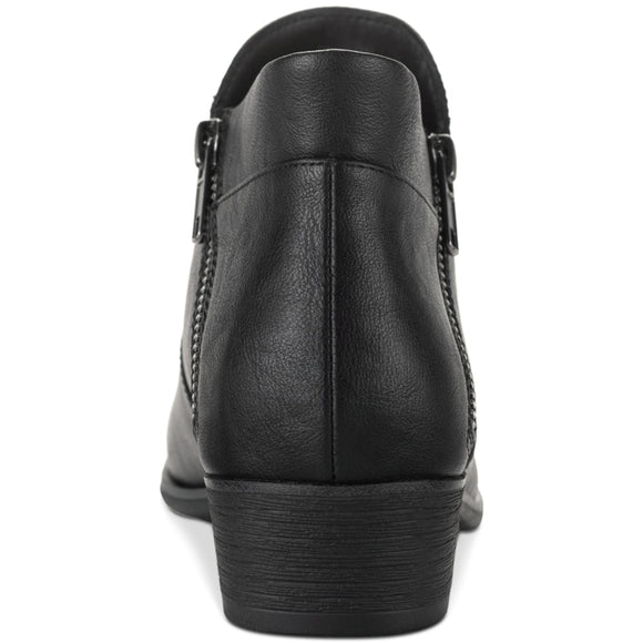 Sun + Stone Women's 7.5 Black Adelinee Double Zip Ankle Booties / Boots NIB