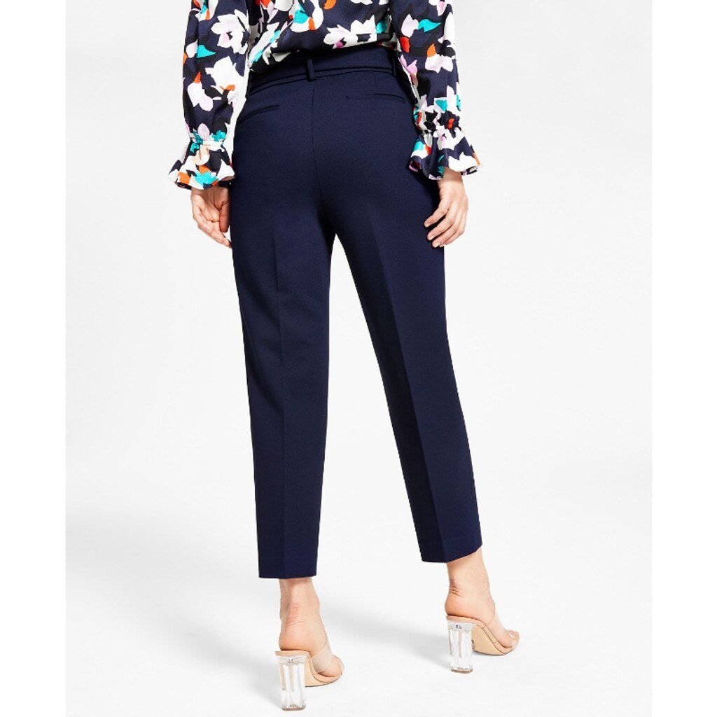 Bar III Women's XXL Navy Blue Tie Front Cropped Comfortable Dress Pants NWT