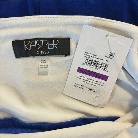 Kasper Colorblocked Sheath Dress NWT - Blue, White and Black