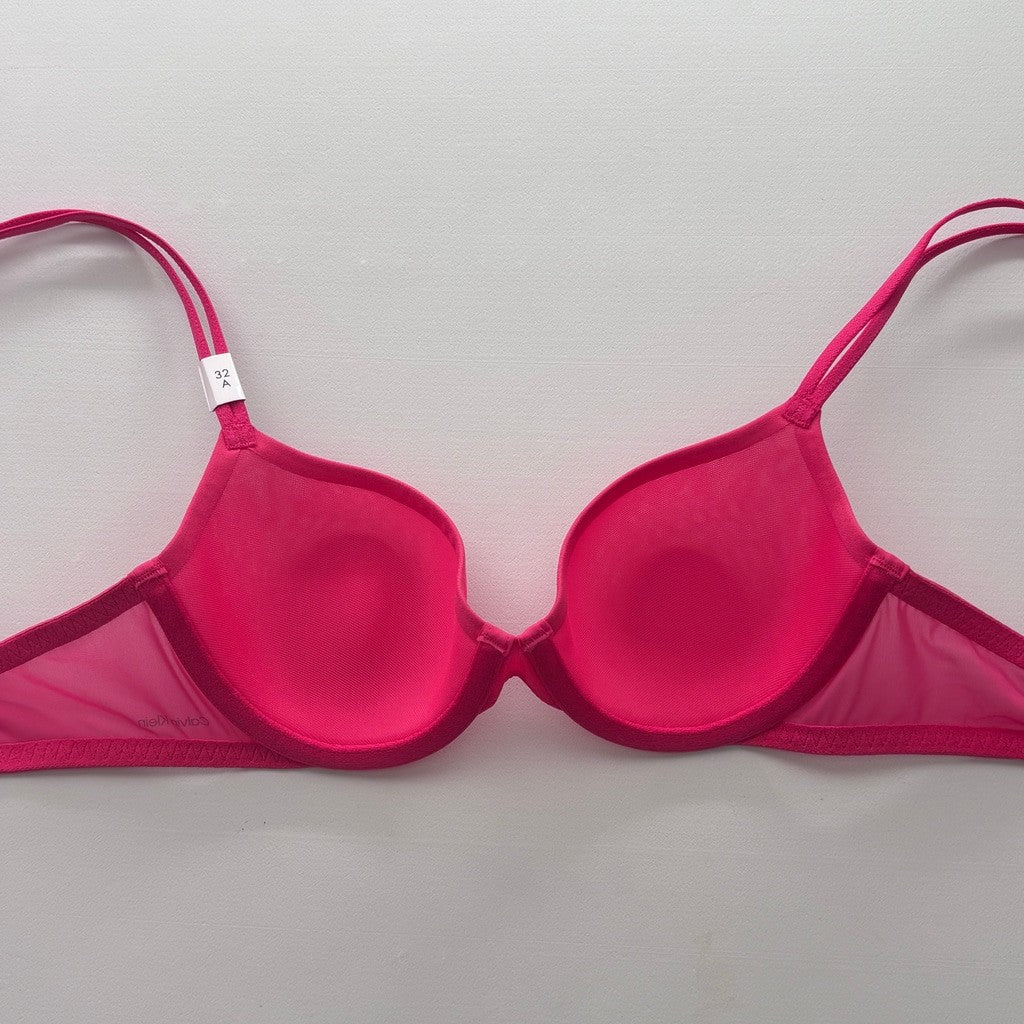Calvin Klein Women's Size 32A Pink Sheer Marquisette Demi Bra NWT