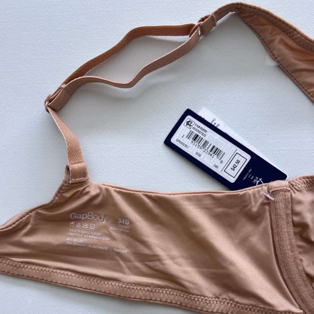 GAP Women's Beige Everyday Essentials Full-Coverage Unlined Bra NWT