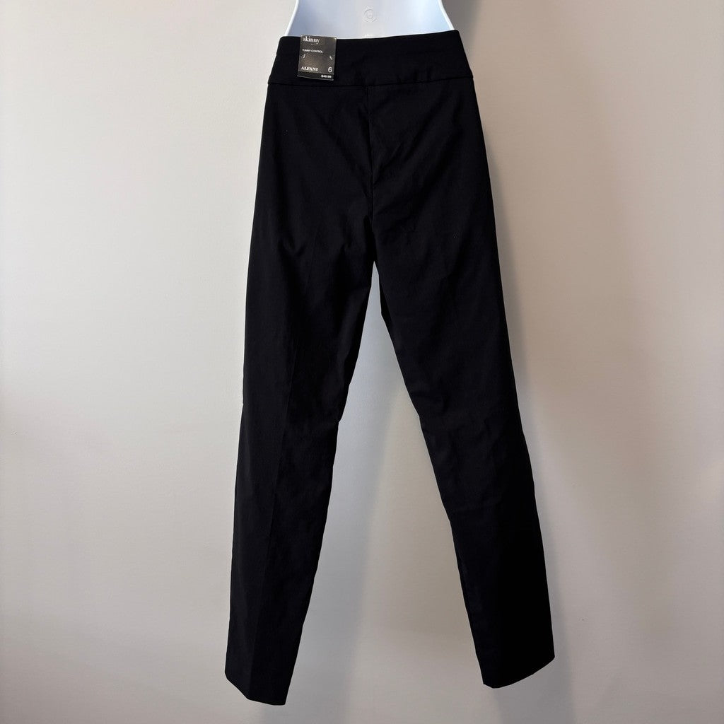 Alfani Women's Black Tummy-Control Pull-On Skinny Dress Pants NWT