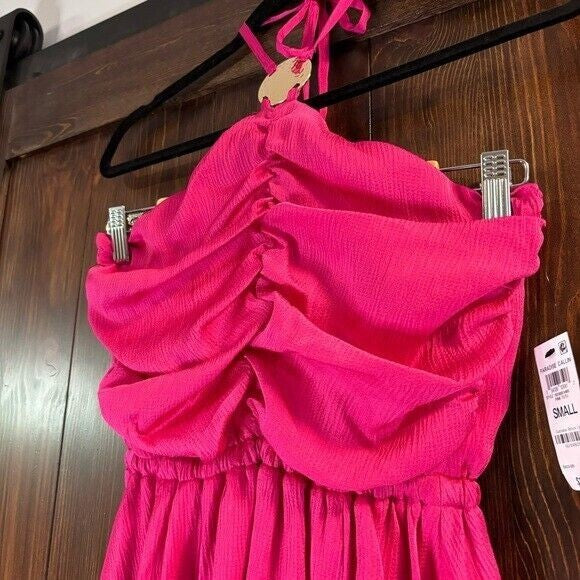 I.N.C. International Concepts Ruched Pink Halter Dress NWT