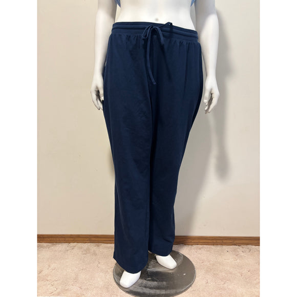 Style & Co Plus Size 3X Blue Drawstring Straight Leg Pants / Sweatpants NWT