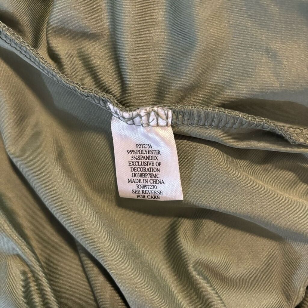 CRAVE FAME Juniors' XL Sleeveless Double Layer Crewneck Green Bodysuit NWT