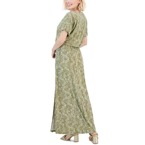 I.N.C. INTERNATIONAL CONCEPTS Petite Side-Slit Drawstring-Waist Maxi Dress NWT