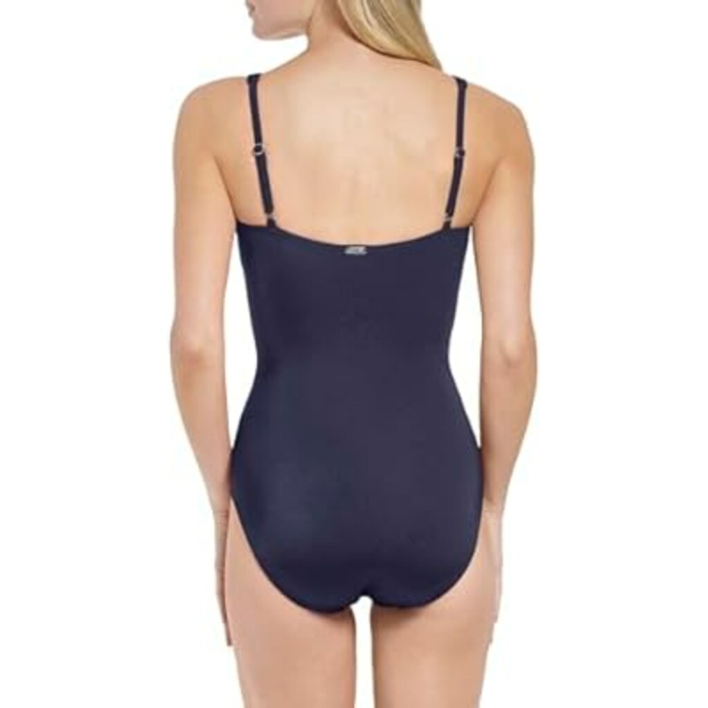 Calvin Klein Women's Size 16 Navy Pleated One-Piece Designer Swimsuit NWT